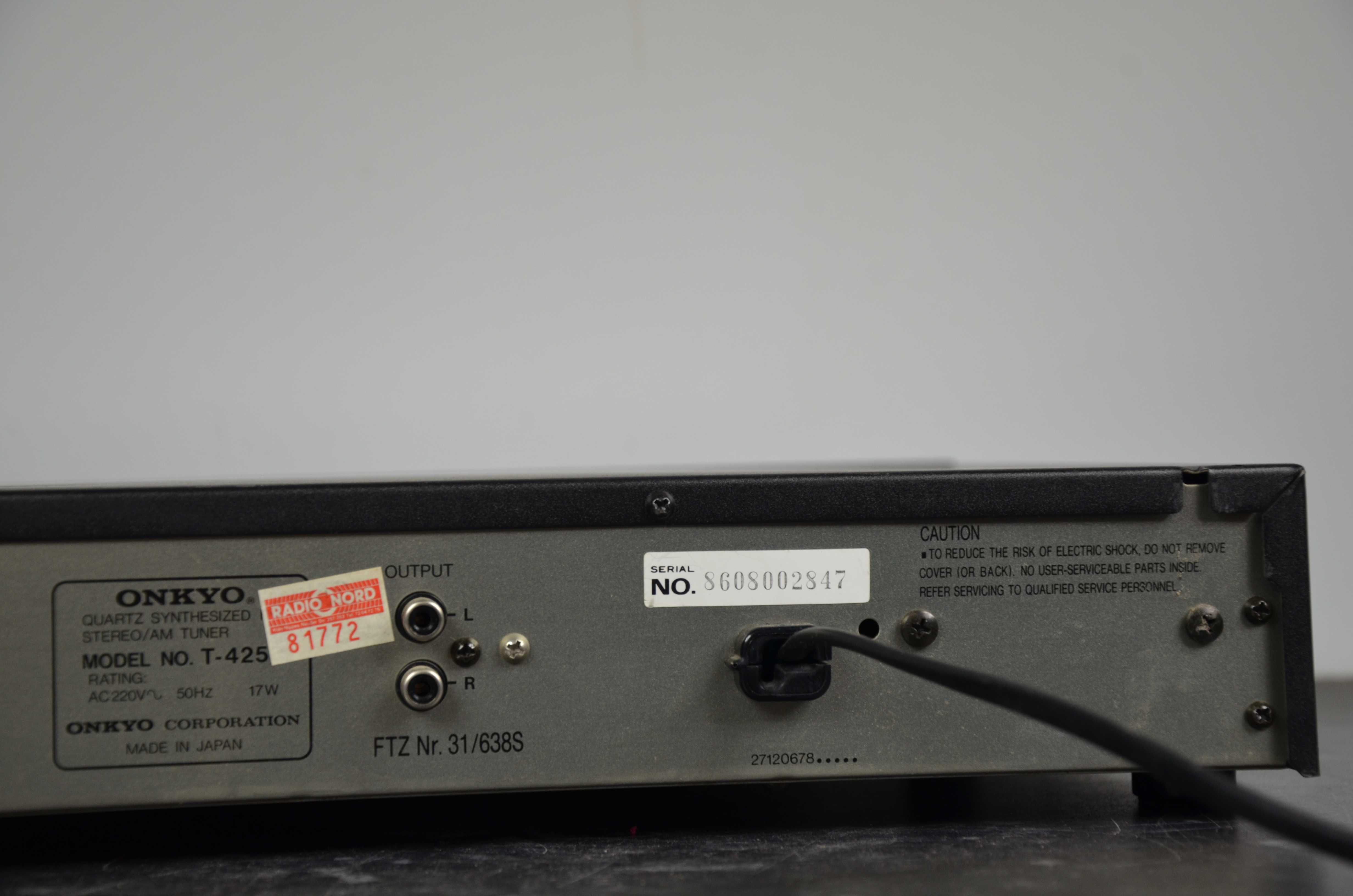 ONKYO INTEGRA T-4250 Topowy tuner okazja JAPAN