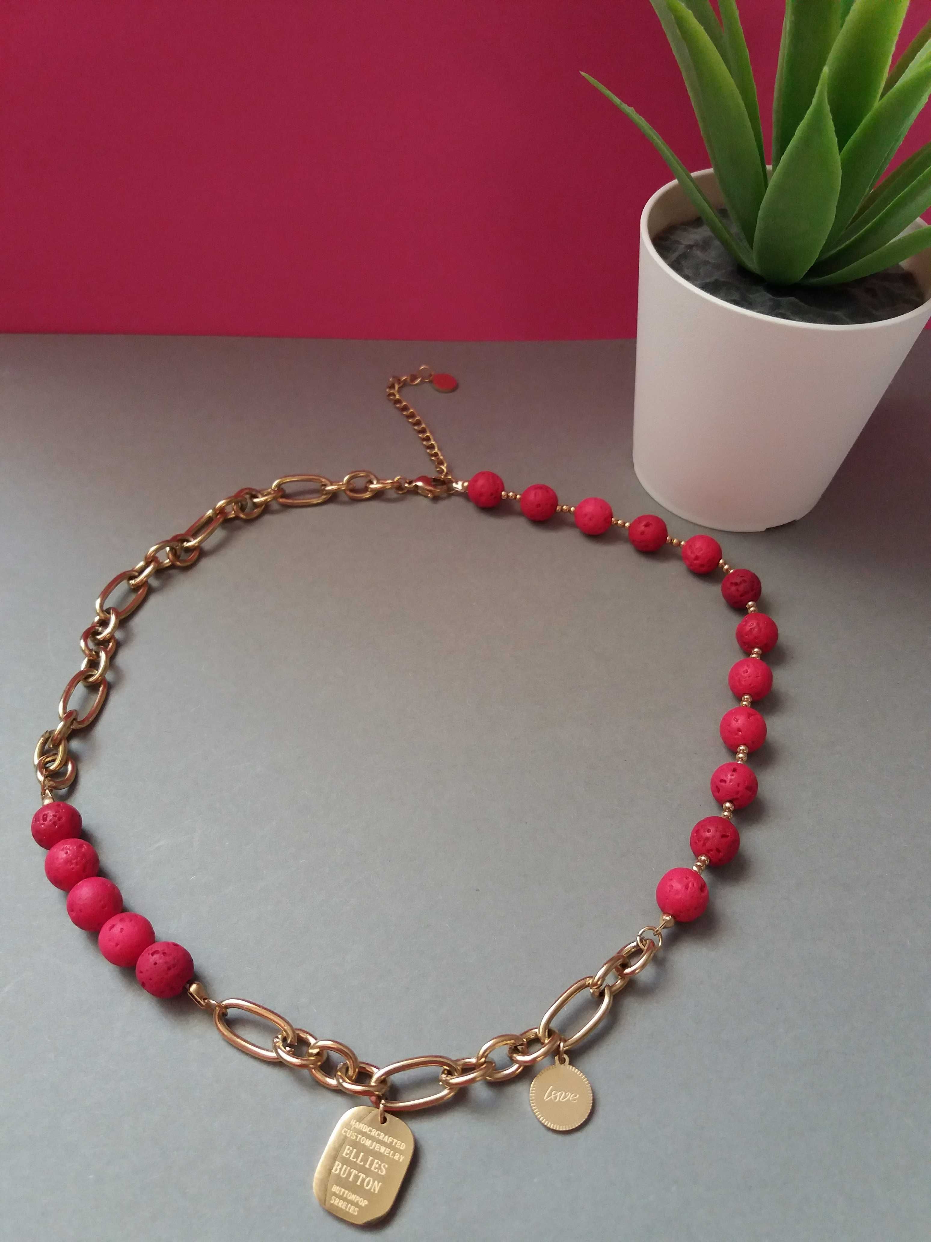 naszyjnik damski chocker lawa wulkaniczna