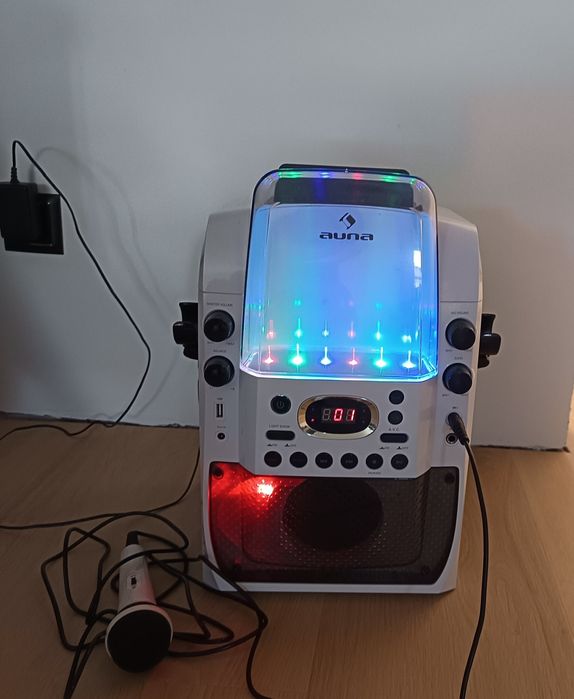 Zestaw do karaoke Auna Kara Liquida BT – CD, mikrofony LED, Bluetooth