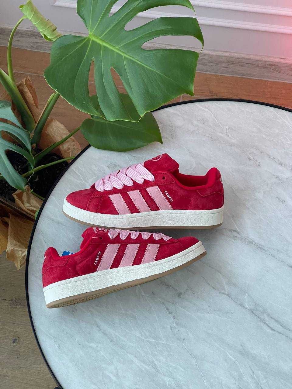 ЗНИЖКА! 40 (25.5 см) Adidas Campus адідас кампус червоні кеди замшеві