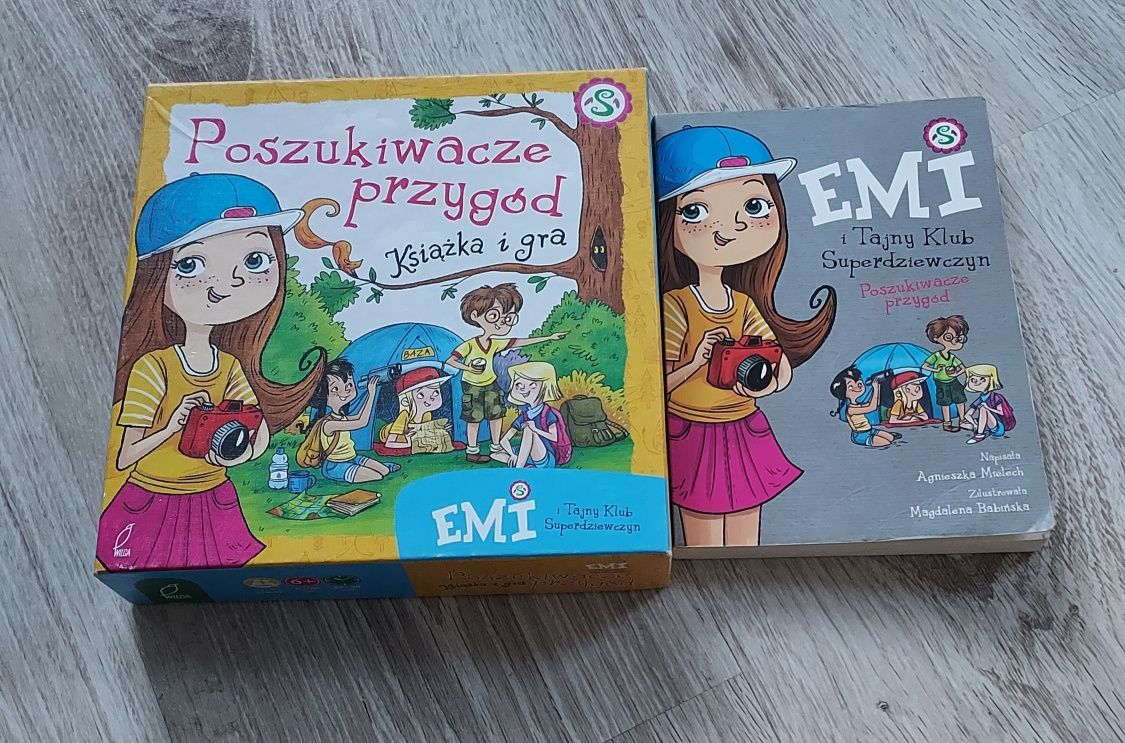 Poszukiwacze przygód gra i Książka emi I tajny klub superdziewczyn