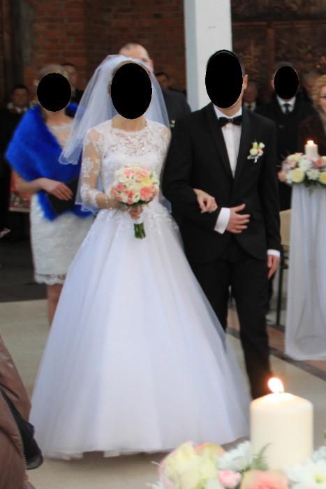 suknia ślubna Sincerity 3804 biała rozmiar 34/36 salon Mariaż
