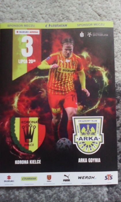 program meczowy Korona Kielce - Arka Gdynia 3 lipca 2020