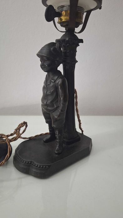 Stara Lampka stołowa  Przedwojenna Myślistwo Chłopiec