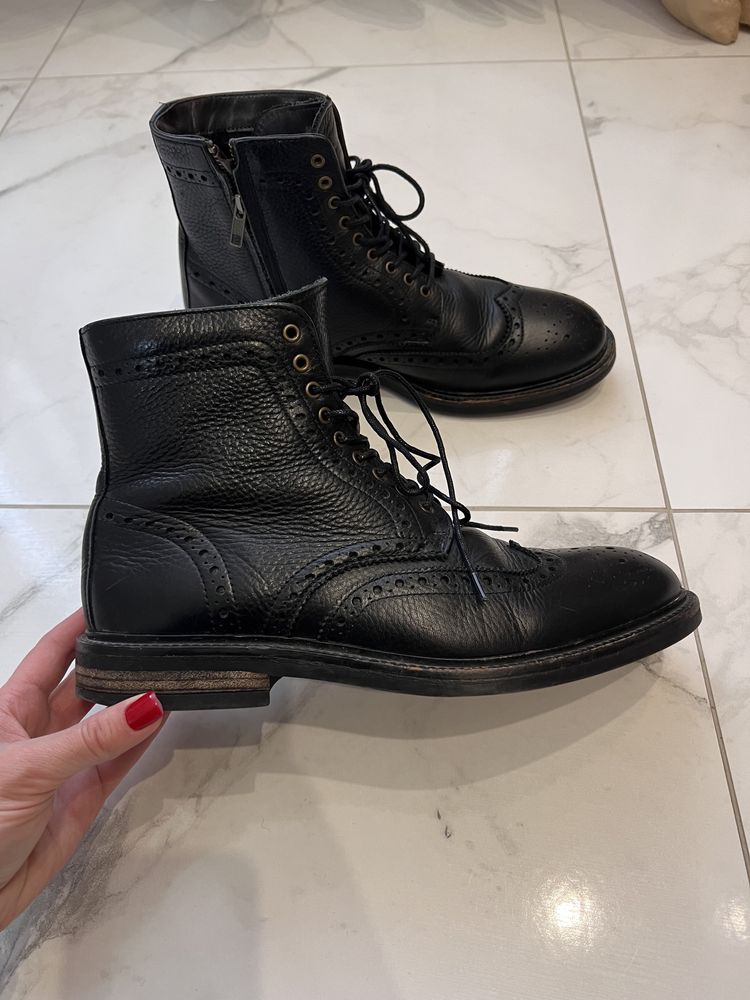 Massimo Dutti ботинки сапоги мех на меху оригинал sandro