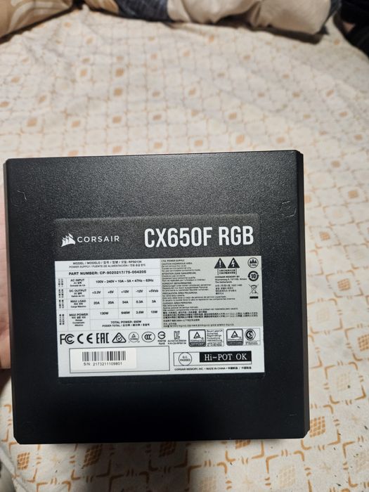 Zasilacz modularne Corsair CX650F RGB 650W 80 Plus Bronze