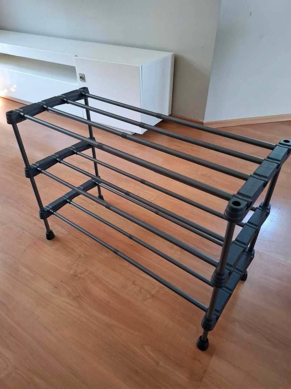 NOWY Regał Na Buty Rozsuwany Organizer Półki Regulowana Szerokość