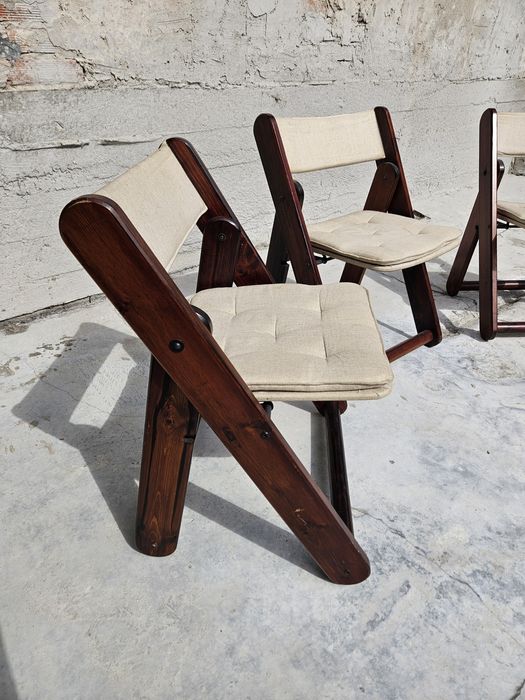 Zestaw składane krzesła ikea KON TIKI mid century modern