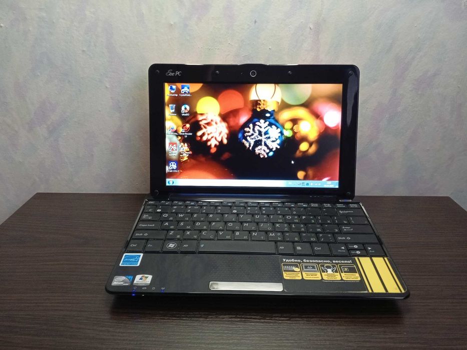 Нетбук ASUS,4 часа батарея,Atom N450,1GBDDR2,160HDD+зарядка