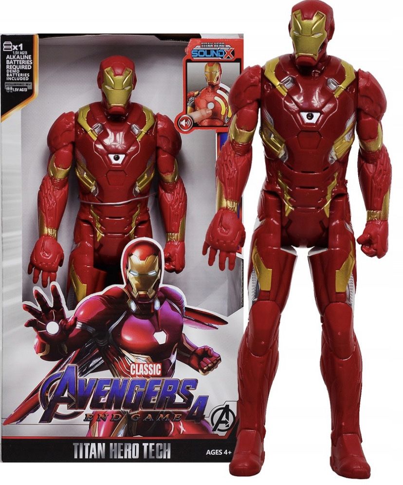 Figurka IronMan Avengers mozna ruszac konczynami, 30CM , Bateria