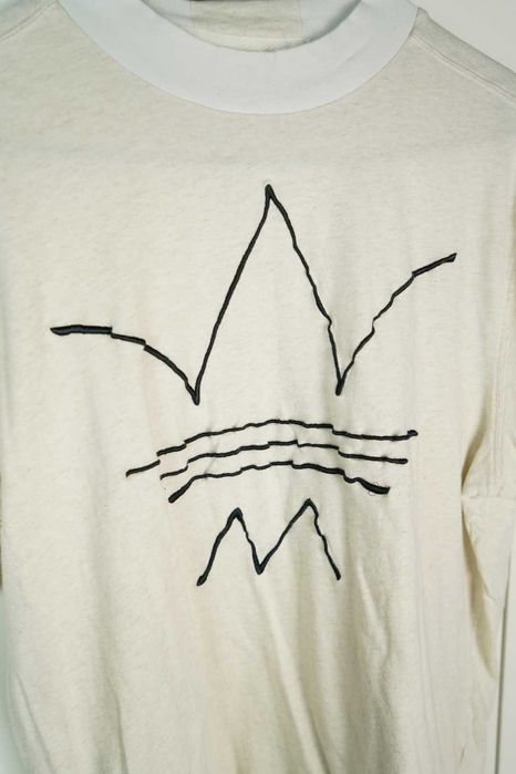 Adidas Kremowa śmietankowa męska koszulka t-shirt M wus74