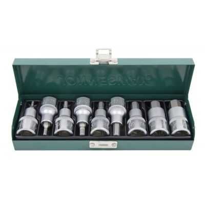 Jogo de 9 Chaves 1/2" Ponta hexagonal 3 a 14 mm