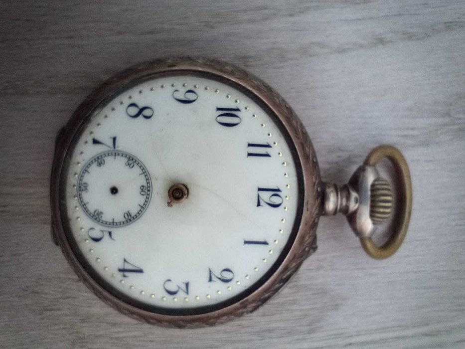 Zegarek srebrny kieszonkowy XIX wiek