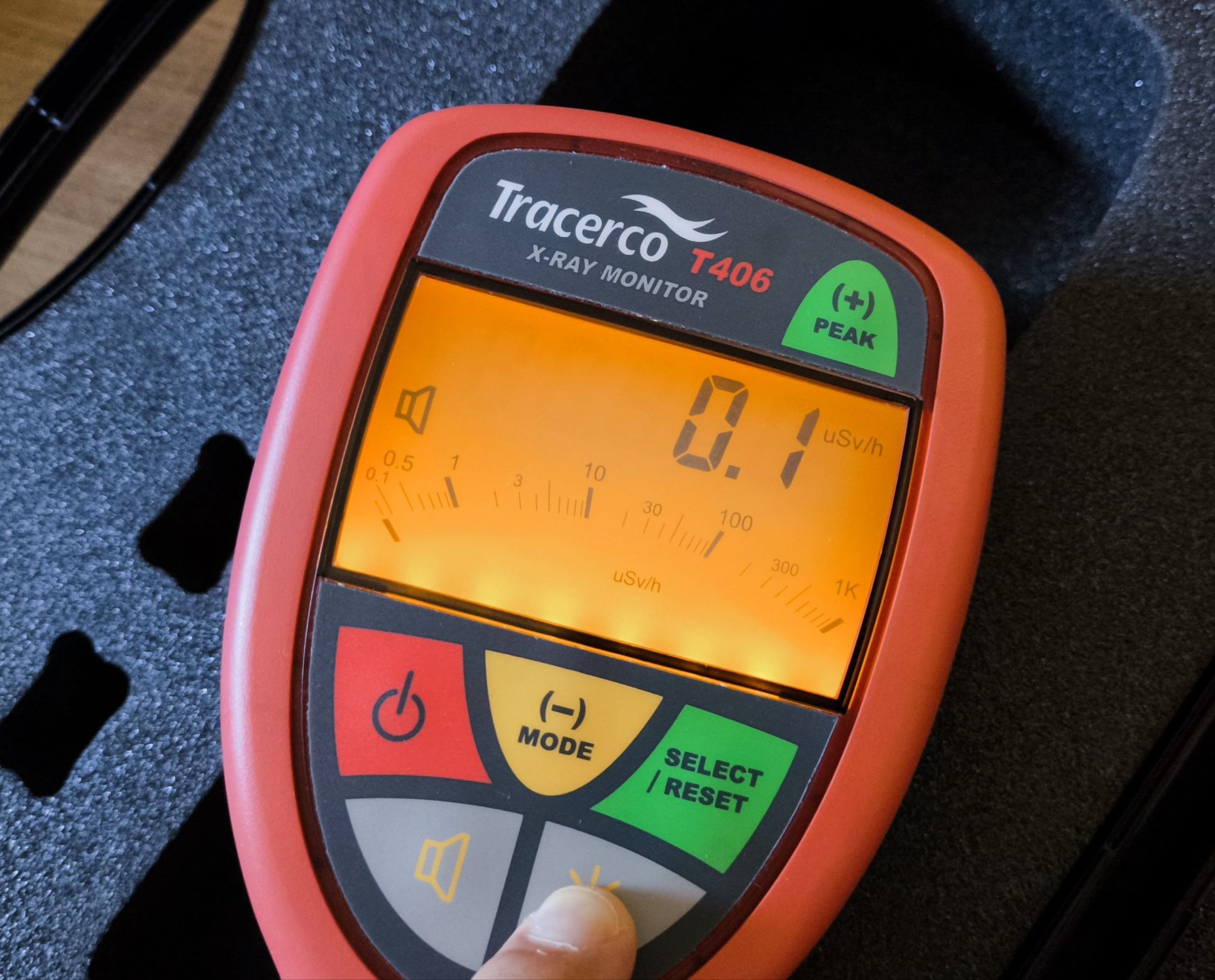Tracerco T406 Monitor Skażeń Dozymetr licznik Geigera promieniowania