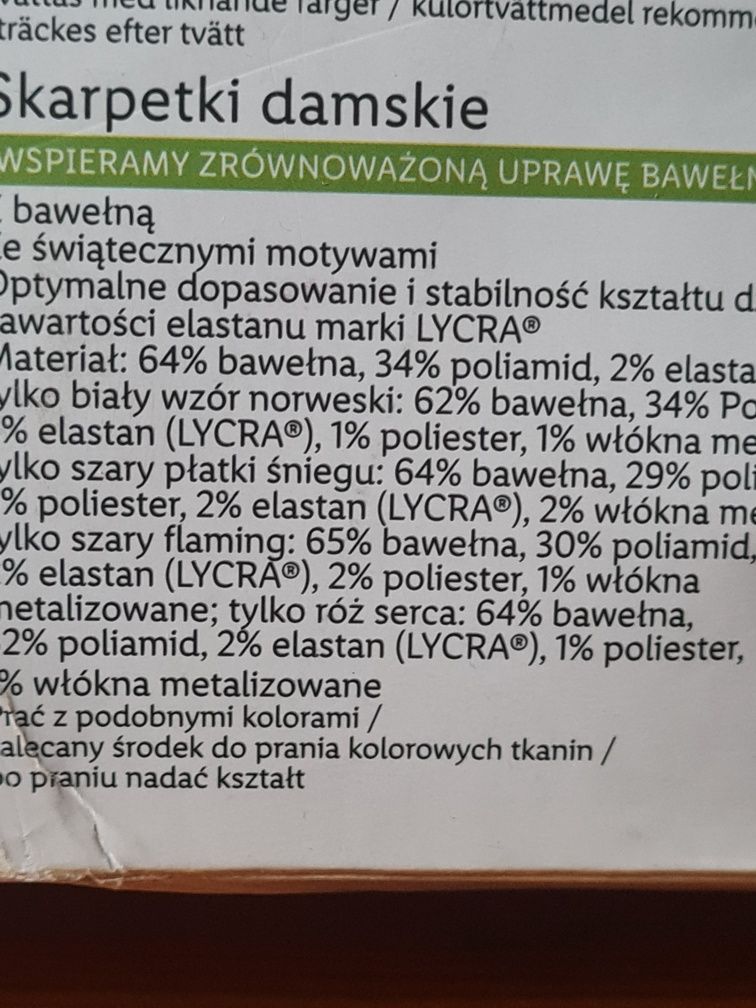 Skarpetki damskie Esmara 5 par motyw świąteczny nowe