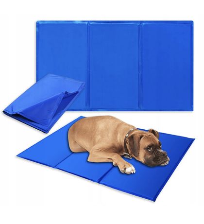 Iso Trade mata dla psa odcienie niebieskiego 90 cm x 50 cm
