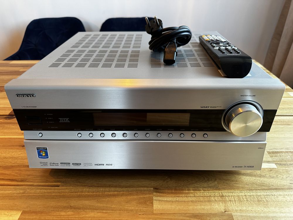 ONKYO Amplituner 7-kanałowy kina dom. TX-NR808+mikrofon do kalibracji