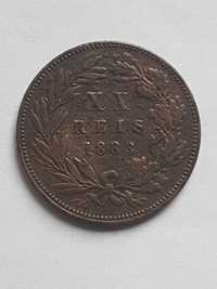 Moeda XX Reis Bronze Monarquia (D.Luis I) 1883 (MBC)