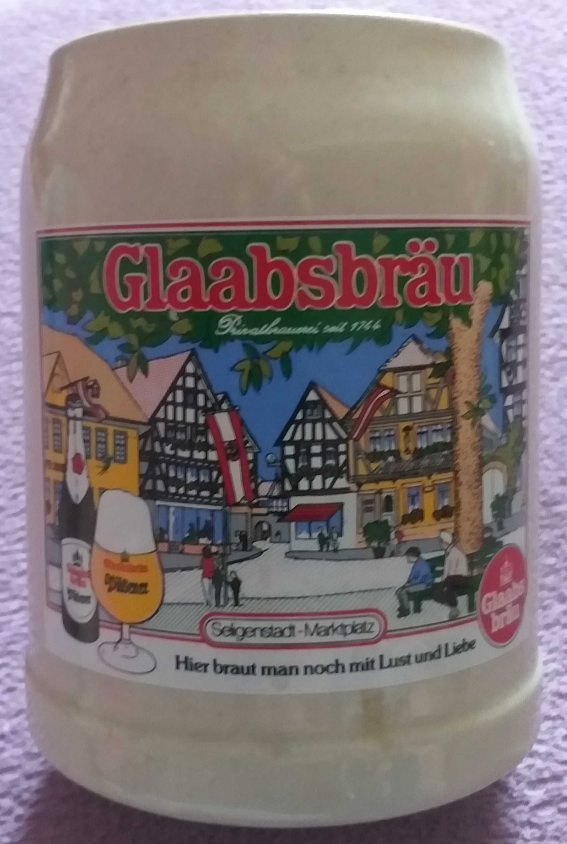 Немецкая пивная кружка кухоль Glaabsbrau 0.5л