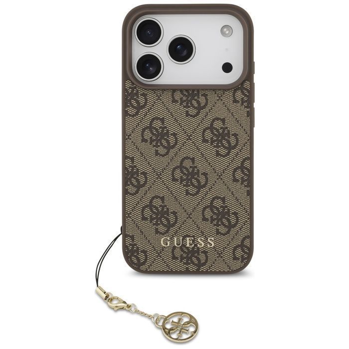Etui GUESS 4G Charms Collection MagSafe do Iphone 17 Pro brązowy