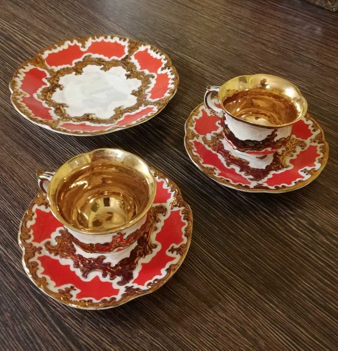 Serwis kawowy porcelana rococo - OKAZJA !!!