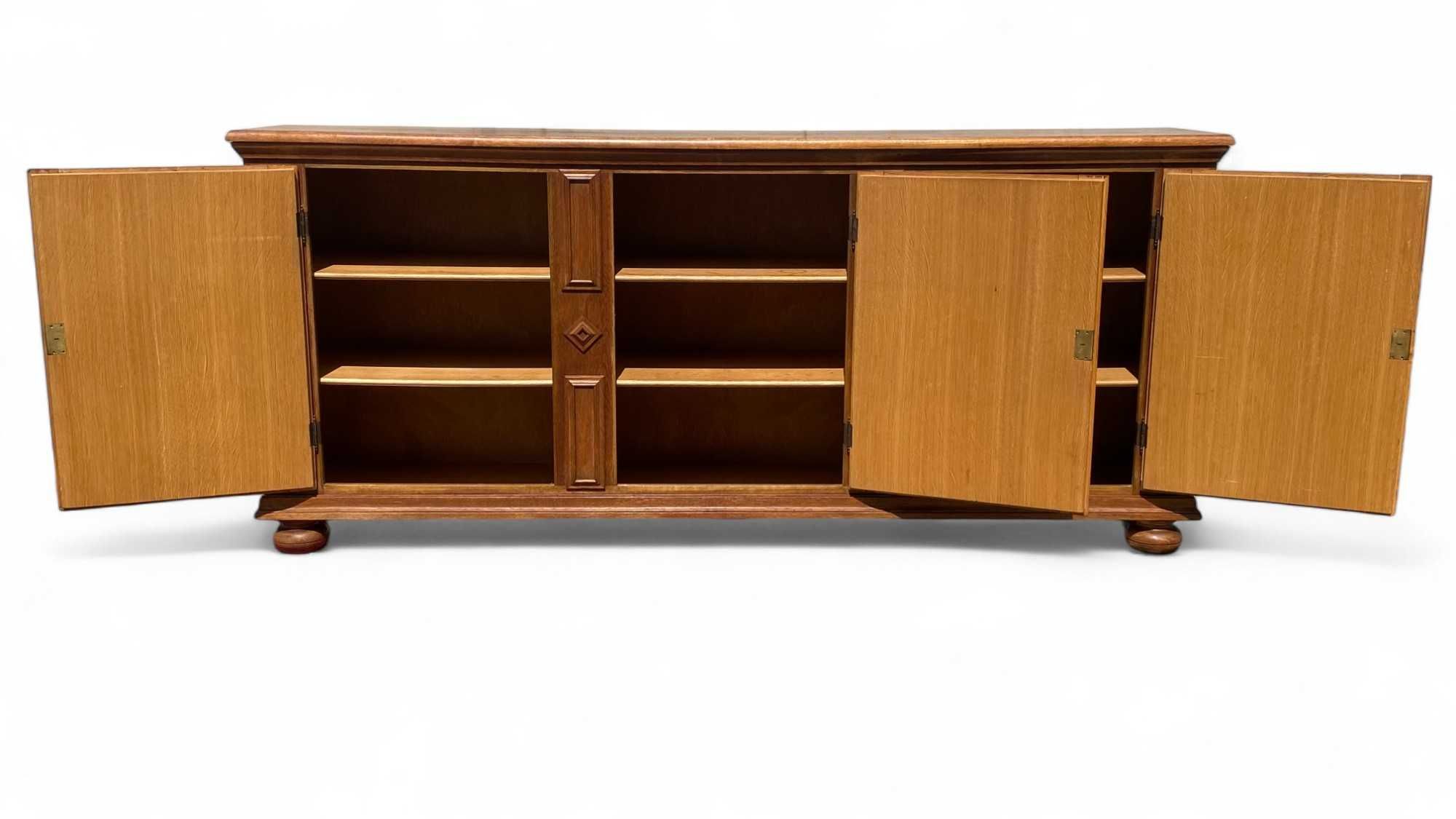 Rustykalna długa komoda dębowa sideboard