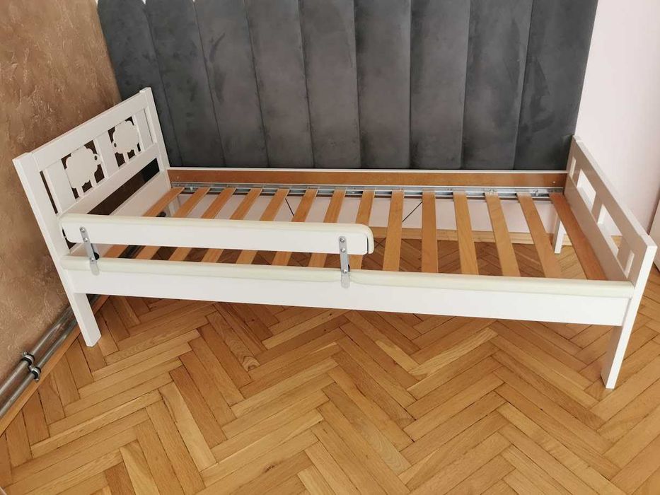 Łóżko dziecięce IKEA KRITTER z barierką + materac