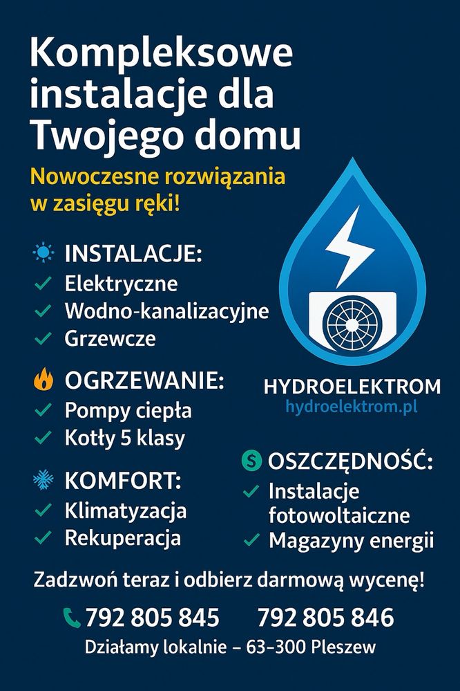 Instalacje Elektryczne Wodne Grzewcze Jarocin Elektryk Hydraulik