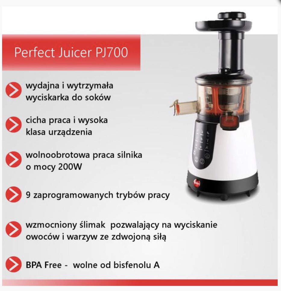 Wyciskarka wolnoobrotowa eldom perfect juicer