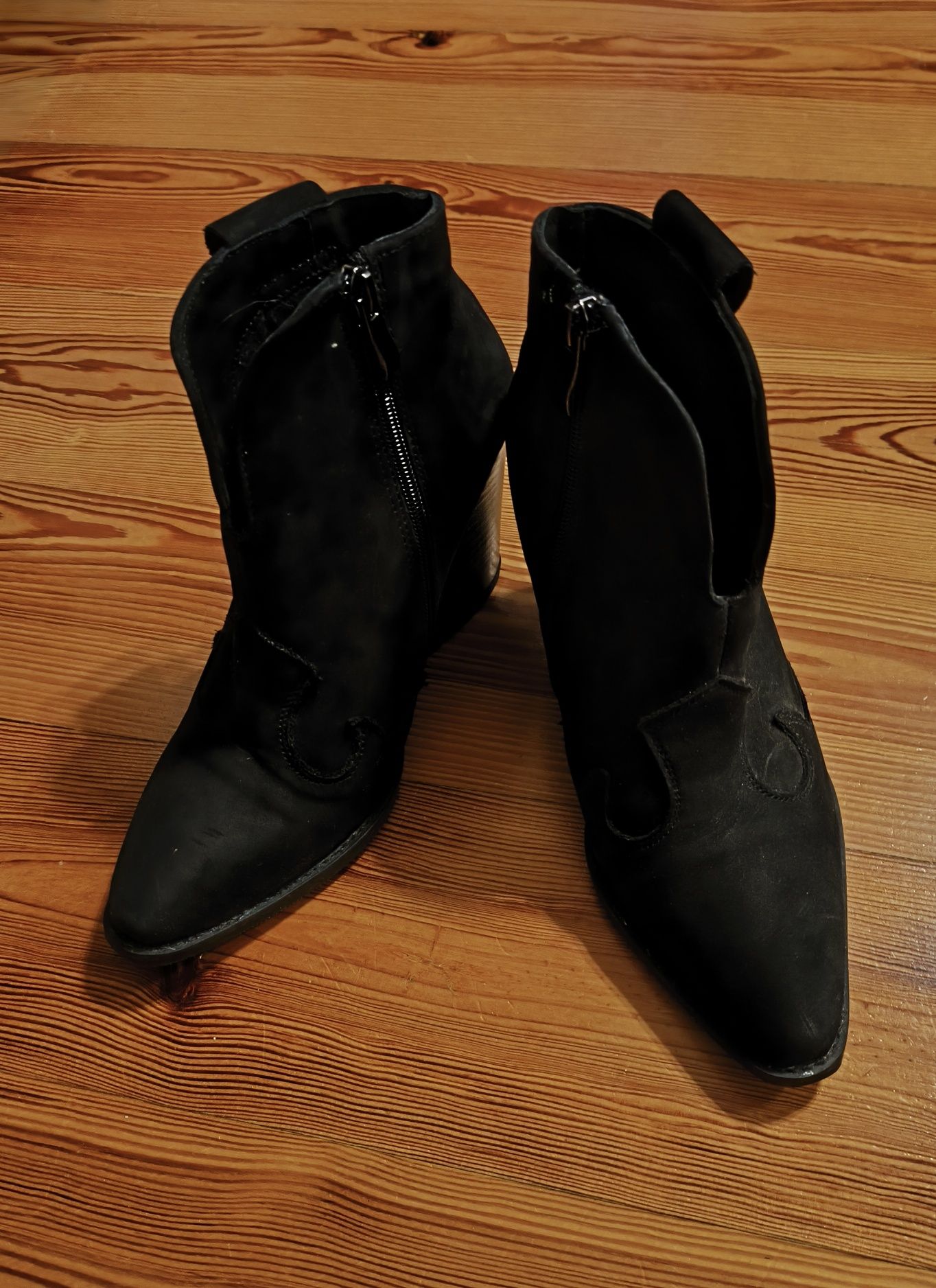 Buty damskie Botki czarne rozmiar 37