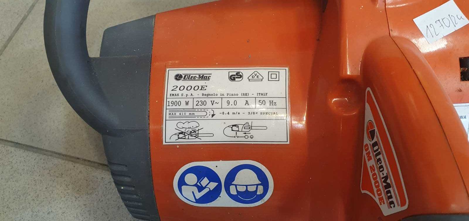Piła elektryczna OleoMac 200o E 1900 Wat - komismadej.pl Gorlice