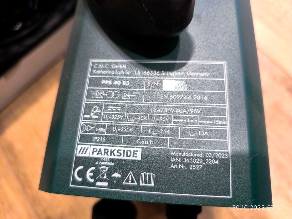 PARKSIDE® Przecinarka plazmowa PPS 40 B3