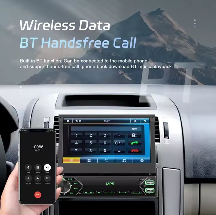 Магнітола 1din CarPlay - AndroidAuto