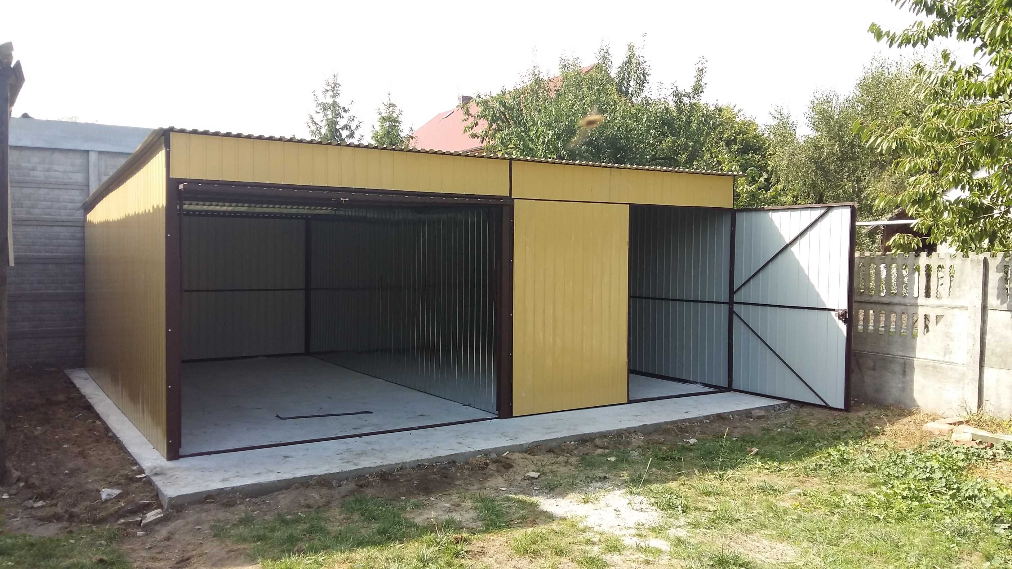 Garaż blaszany 3x5m 2X3 Blaszaki 4x5 6x5 6X6 Magazyn Garaż blaszak 7x8