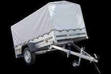 Przyczepka 230x125 UNITRAILER GARDEN 230 KIPP ze stelażem i pokrowcem