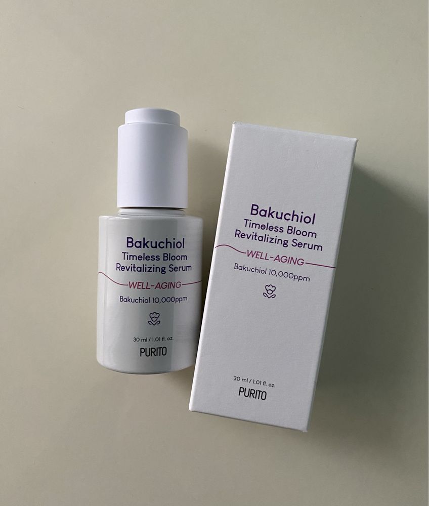 Сироватка для обличчя Purito Bakuchiol Timeless bloom revital serum 30