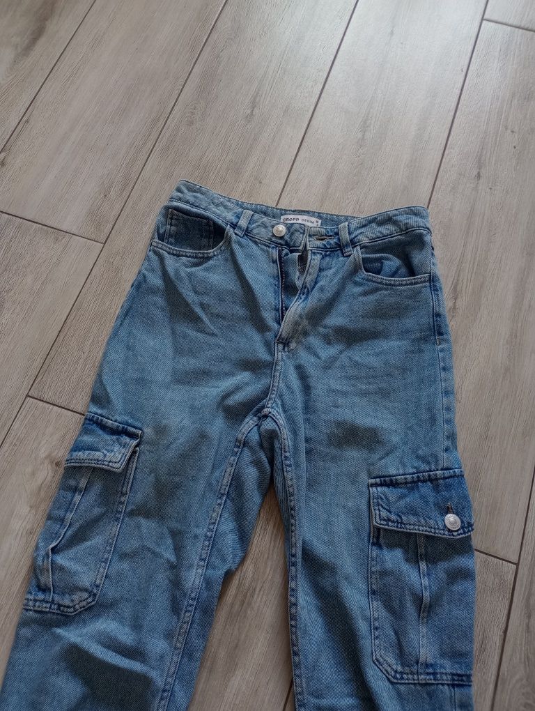 Spodnie Cargo Jeansowe