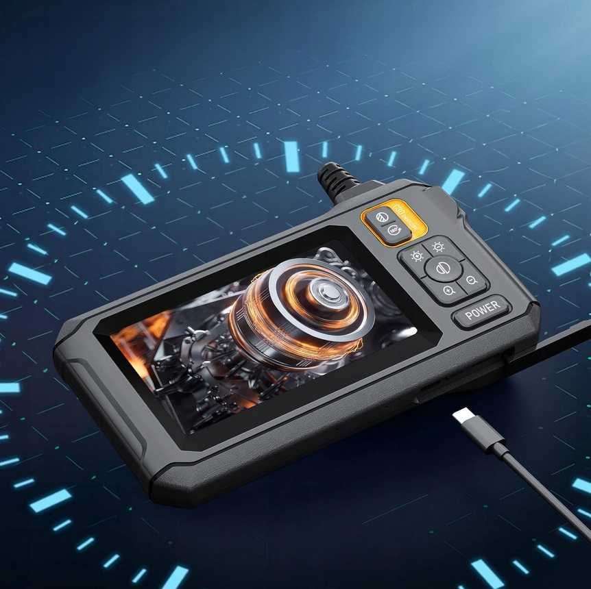 KAMERA Inspekcyjna ENDOSKOP 5M HD LCD 4.3" USB Endoskopowa Wyświetlacz