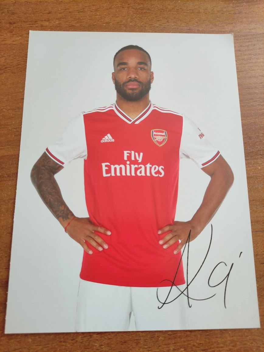 Autograf, podpis, nadruk Alexandre Lacazette Arsenal Piłka Nożna Sport