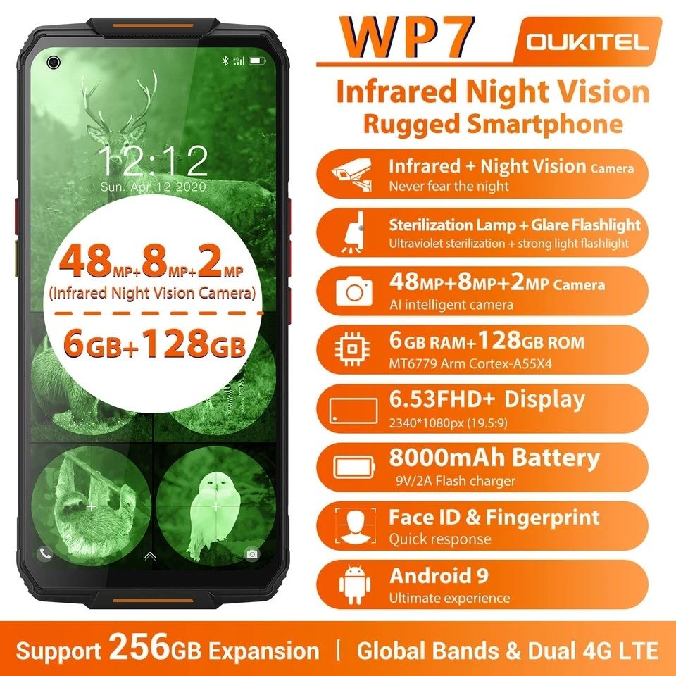 Oukitel WP7 6/128gb IP68 NFC 8000mah black