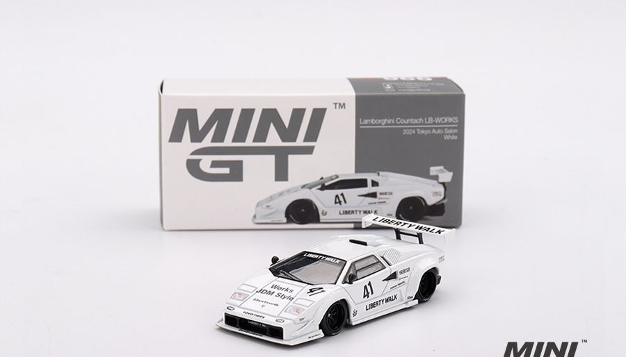 Mini GT Hot Wheels Premium Lamborghini Countach LB-Works White