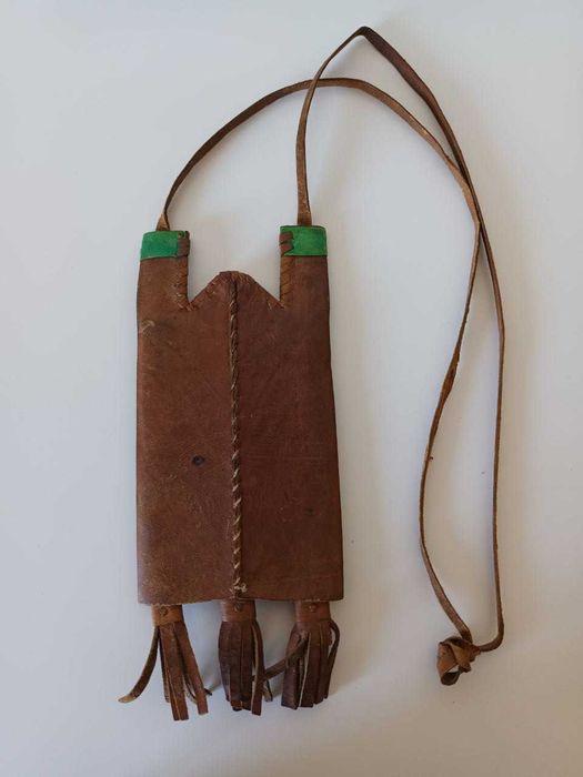 Bolsa de ombro vintage feita à mão nativa americana