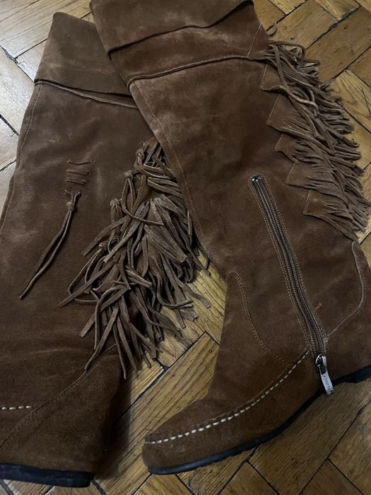 Сапоги натуральная замша , 36 размер