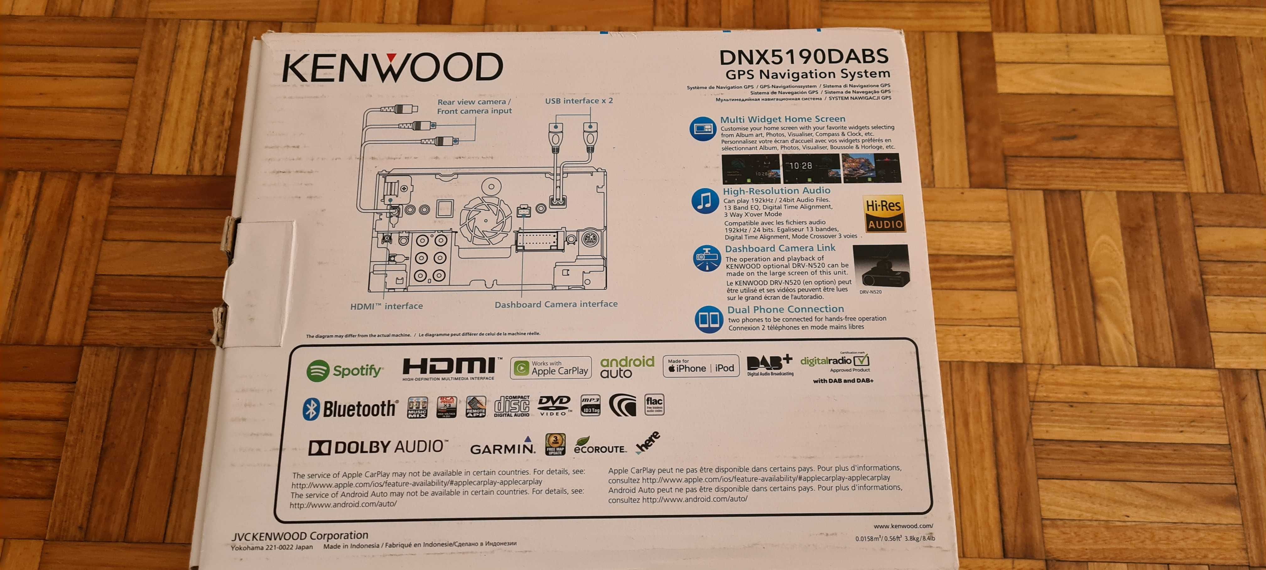 Autorádio multimédia com navegação (Kenwood DNX5190DABS)