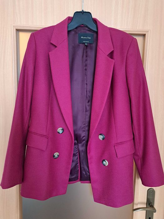 Massimo Dutti - fuksjowa marynarka damska r.40