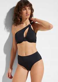 Bonprix czarne bikini asymetryczne na fiszbinach 36 (70D).