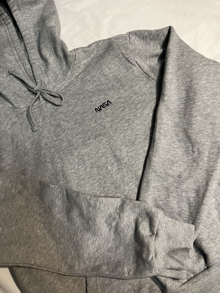 Szara bluza z kapturem Nasa H&M S