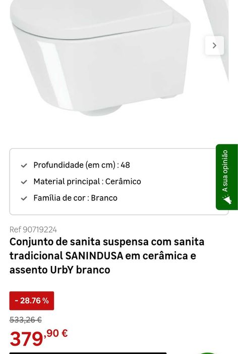 Sanita Sanindusa com tampo Nova