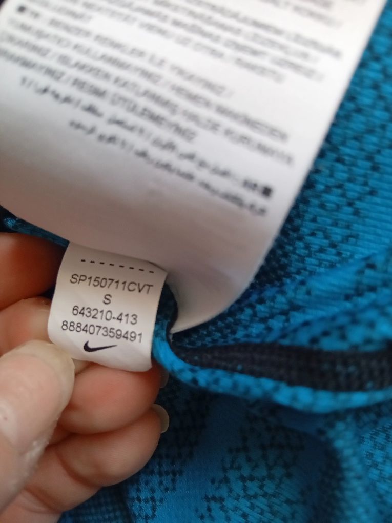 Koszulka męska Nike niebiesko czarna S