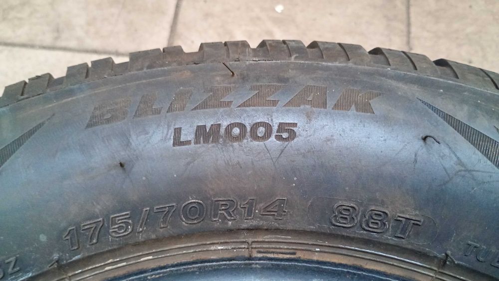 2x 175/70R14 Bridgestone Blizzak LM005 Zima Używane FV Siedlce